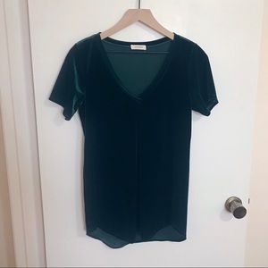 Green Velvet Top